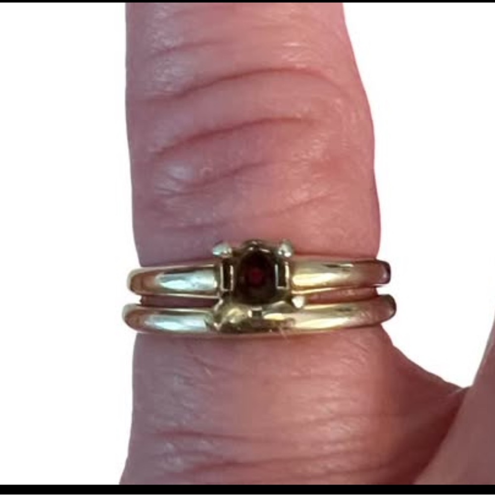 Vintage 14K Yellow Gold Bridal Ring Set Frederick Goldman Sz 6.5 3.73g